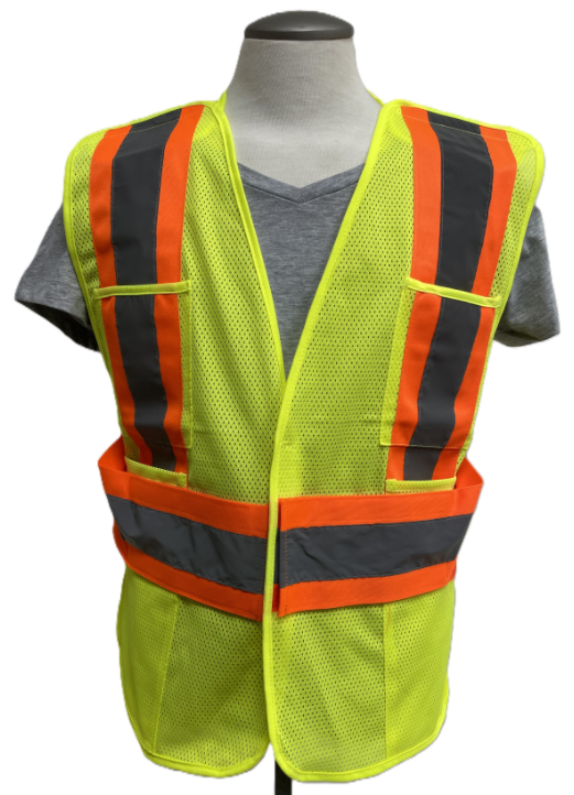 Patrol - Mesh Hi-Vis 5 Point Tear Away Vest - One Size