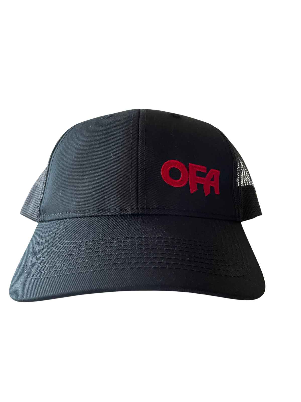 Great Value - 6 Panel Constructed Full-Fit Ball Cap (Mesh Back) Black on Black